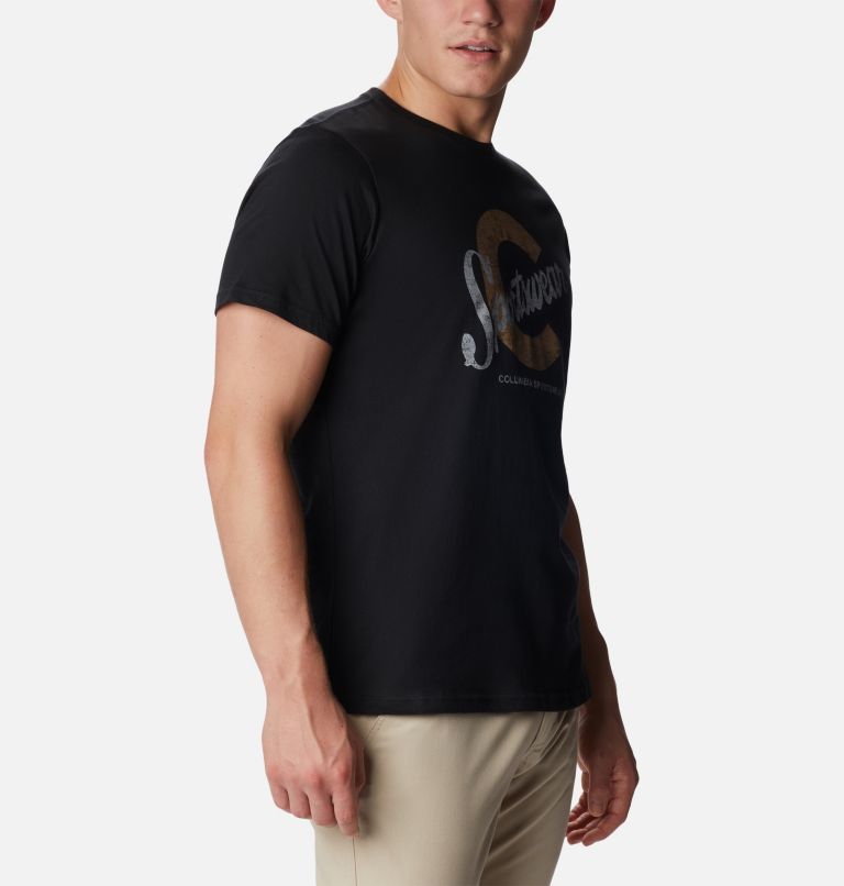 Men’s CSC Graphic Casual Organic Cotton T-shirt, Color: Black, C Sportswear 2, image 5