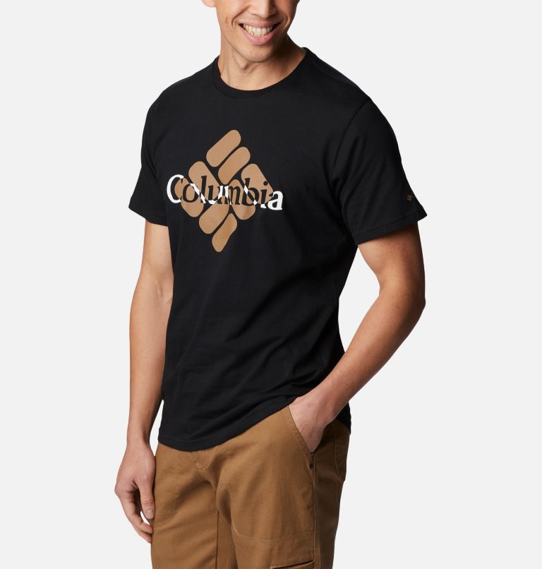 Thumbnail: Men’s CSC Graphic Casual Organic Cotton T-shirt, Color: Black, Centered Gem, image 5