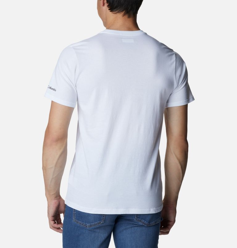 T-shirt Graphique Casual en Coton Biologique CSC Homme, Color: White, Arched Brand Logo, image 2