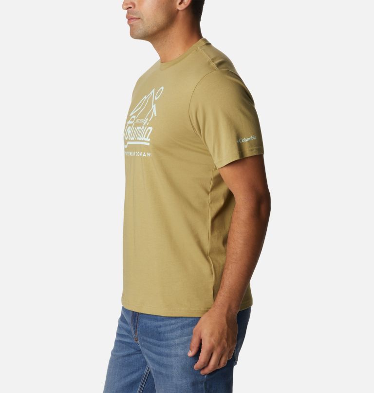 T-shirt Graphique Casual en Coton Biologique CSC Homme, Color: Savory, Scenic Logo, image 3