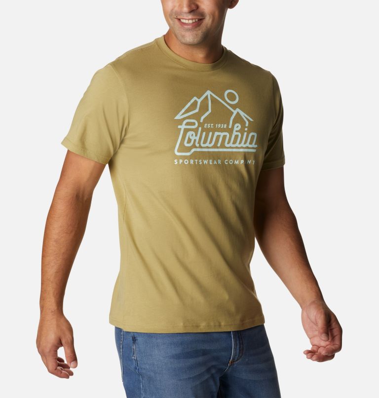 T-shirt Graphique Casual en Coton Biologique CSC Homme, Color: Savory, Scenic Logo, image 5