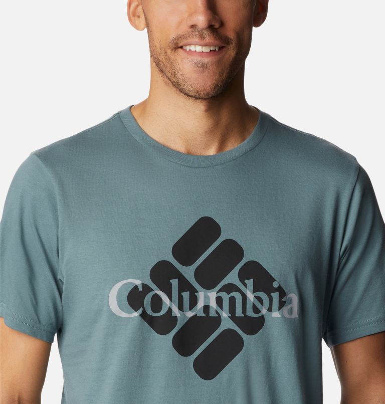 Thumbnail: T-shirt Graphique Casual en Coton Biologique CSC Homme, Color: Metal, Centered Gem, image 4
