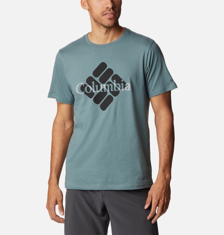 Thumbnail: Men’s CSC Graphic Casual Organic Cotton T-shirt, Color: Metal, Centered Gem, image 1