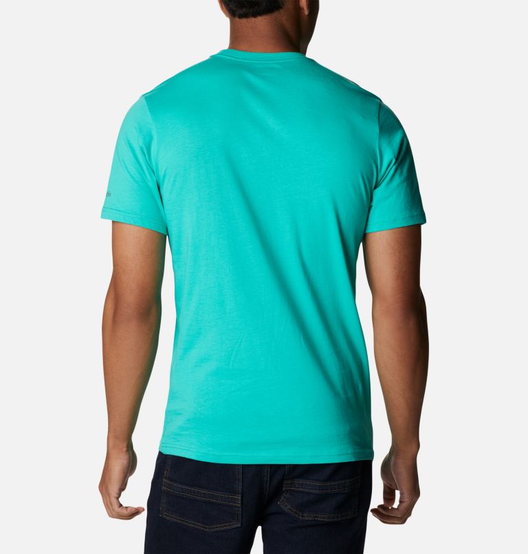 T-shirt avec logo de saison CSC Homme, Color: Electric Turquoise, Brushed Logo, image 2