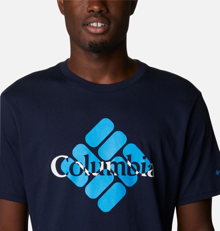 Men’s CSC Graphic Casual Organic Cotton T-shirt, Color: Collegiate Navy, Centered Gem, image 4
