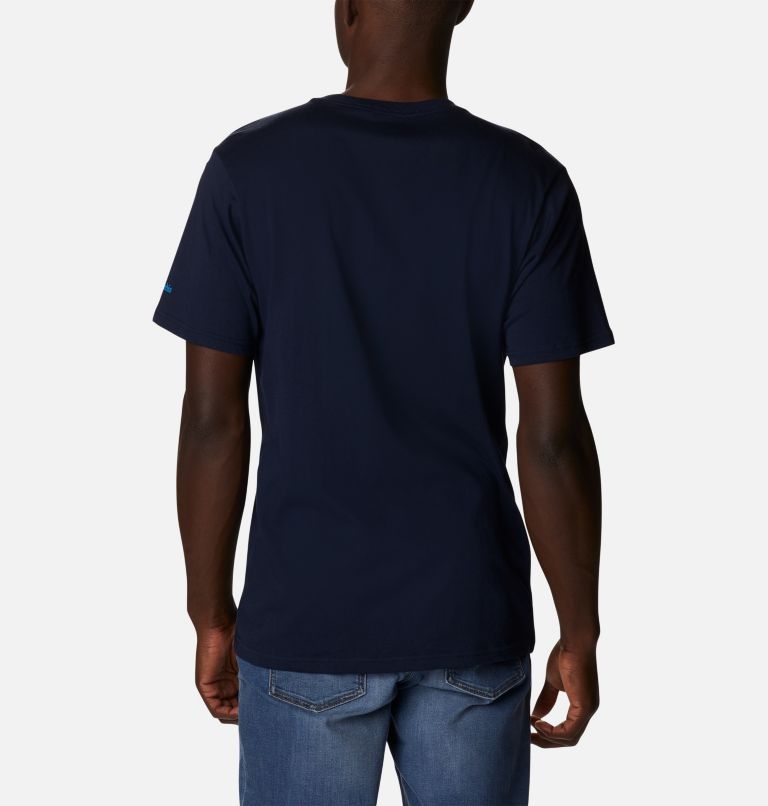 Thumbnail: Men’s CSC Graphic Casual Organic Cotton T-shirt, Color: Collegiate Navy, Centered Gem, image 2