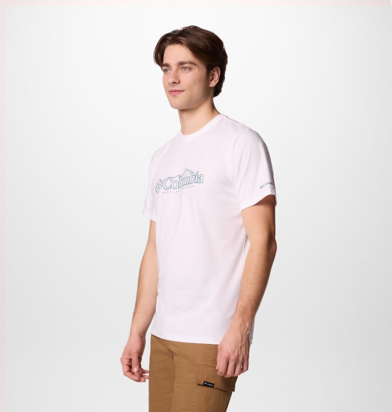 Men’s CSC Graphic Casual Organic Cotton T-shirt, Color: White, Branded Peaks, image 3