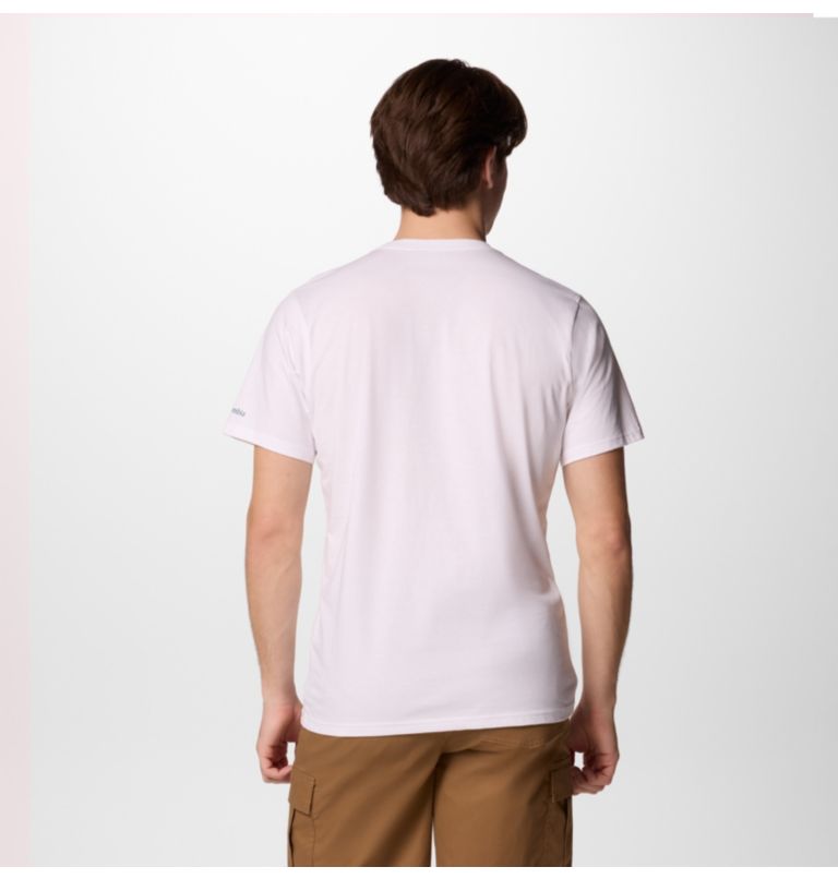 Men’s CSC Graphic Casual Organic Cotton T-shirt, Color: White, Branded Peaks, image 2