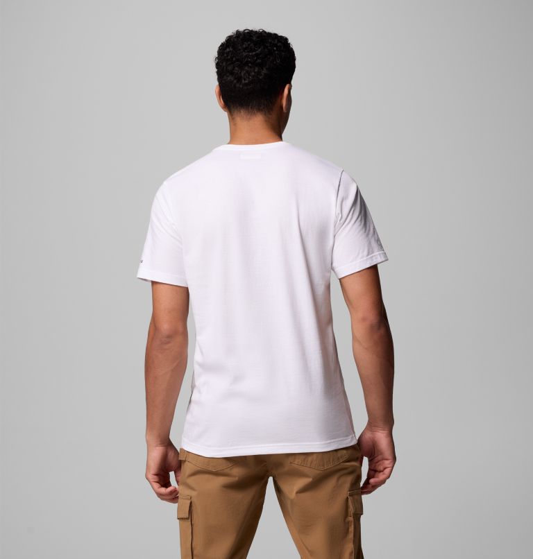 Men’s CSC Graphic Casual Organic Cotton T-shirt, Color: White, Waterscape, image 3