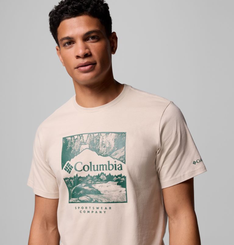 Men’s CSC Graphic Casual Organic Cotton T-shirt, Color: Dark Stone, Waterscape, image 5