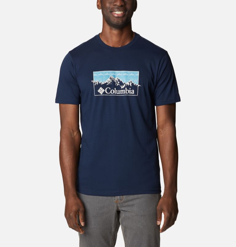 CSC Seasonal Logo Tee, Color: Collegiate Navy, Checkered Range Graphic, image 1