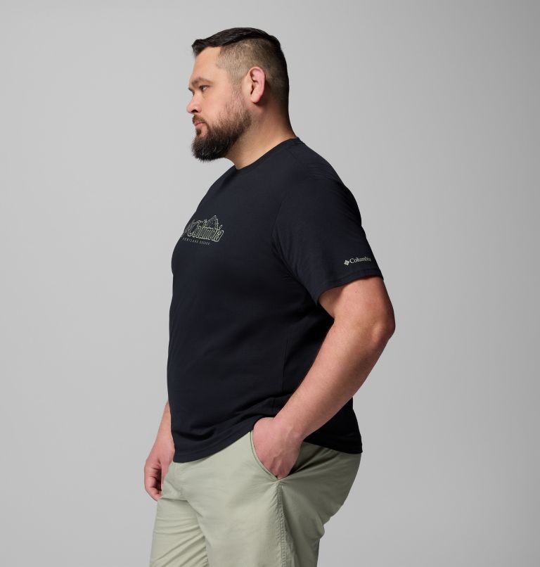 Men’s CSC Seasonal Logo Casual Organic Cotton T-shirt - Extended Size, Color: Black, Branded Peaks, image 4