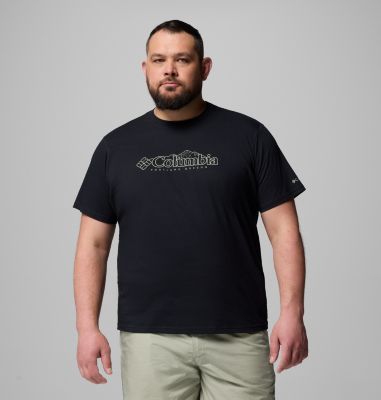 T-shirt casual in cotone biologico con logo della stagione CSC da uomo - Taglia forte, Color: Black, Branded Peaks, image 5