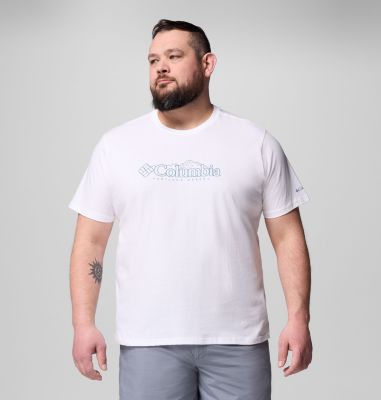 T-shirt casual in cotone biologico con logo della stagione CSC da uomo - Taglia forte, Color: White, Branded Peaks, image 9