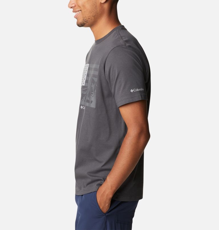 Men's CSC Country Logo Tee, Color: Shark, US Hood Flag Logo, image 3