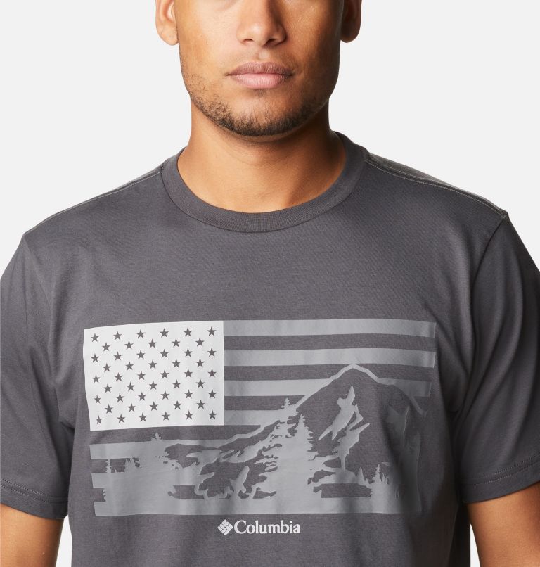 Men's CSC Country Logo Tee, Color: Shark, US Hood Flag Logo, image 4