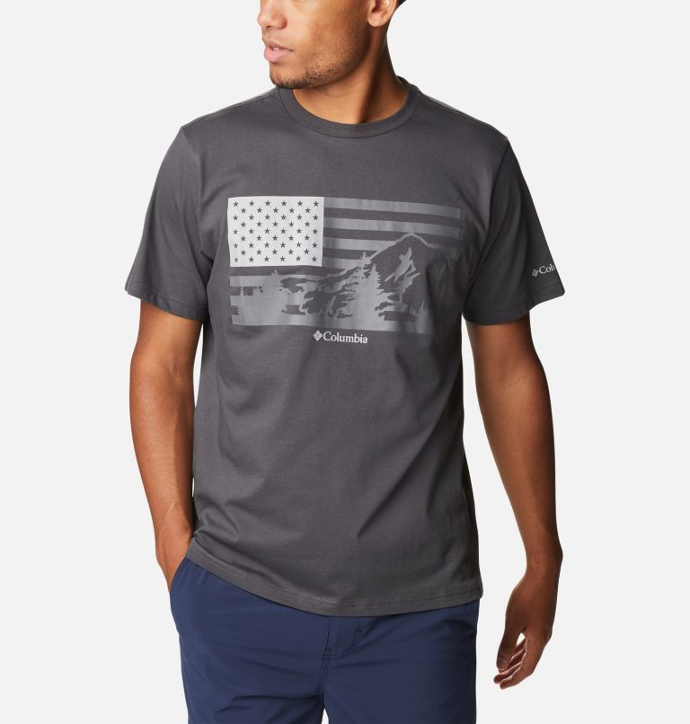 Men's CSC Country Logo Tee, Color: Shark, US Hood Flag Logo, image 1