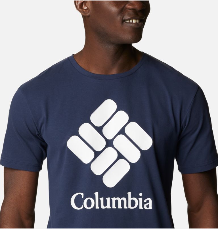 Thumbnail: Men’s Pacific Crossing Graphic T-Shirt, Color: Collegiate Navy, CSC Stacked Logo, image 4