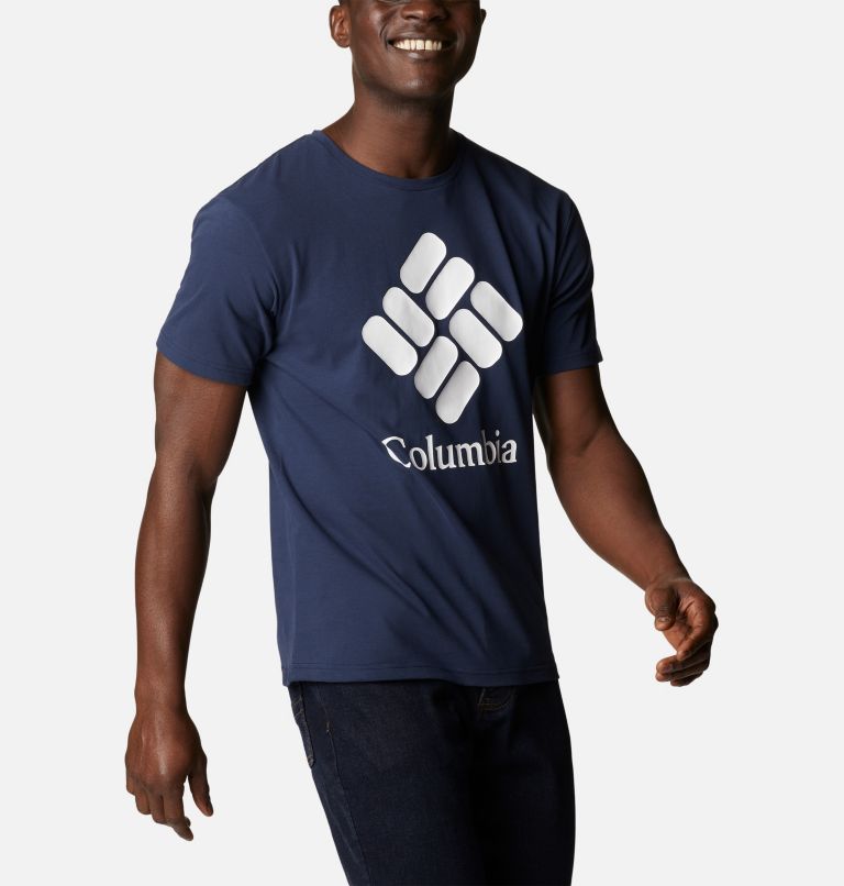 Men’s Pacific Crossing Graphic T-Shirt, Color: Collegiate Navy, CSC Stacked Logo, image 5