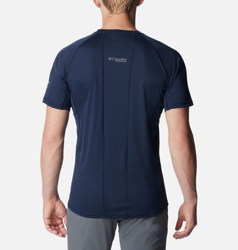 Thumbnail: Men's Titan Pass Short Sleeve Shirt, Color: Collegiate Navy, image 2