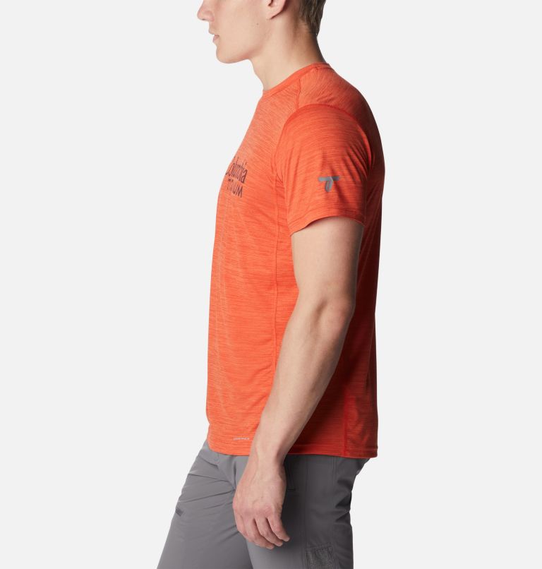 Men’s Titan Pass Technical T-Shirt, Color: Spicy, CSC Titanium Graphic, image 3