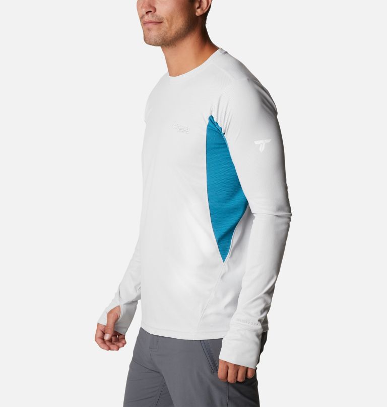 Titan Pass 2.0 technisches Longsleeve T-Shirt für Männer, Color: Nimbus Grey, Deep Marine, image 3