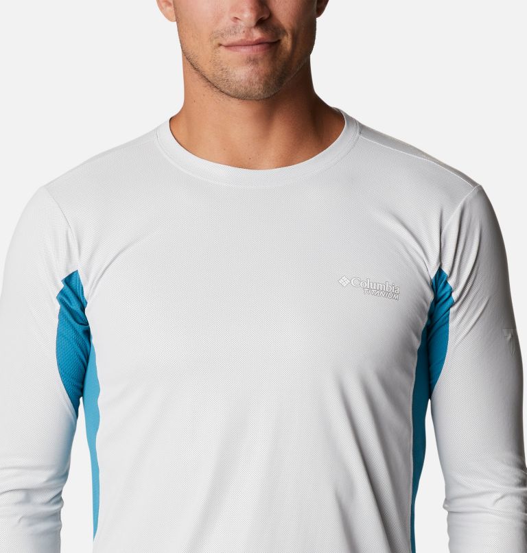 T-shirt tecnica a manica lunga Titan Pass 2.0 da uomo, Color: Nimbus Grey, Deep Marine