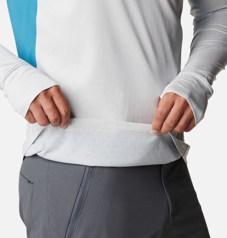 T-shirt tecnica a manica lunga Titan Pass 2.0 da uomo, Color: Nimbus Grey, Deep Marine