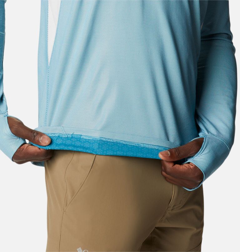 T-shirt tecnica a manica lunga Titan Pass 2.0 da uomo, Color: Deep Marine, Nimbus Grey