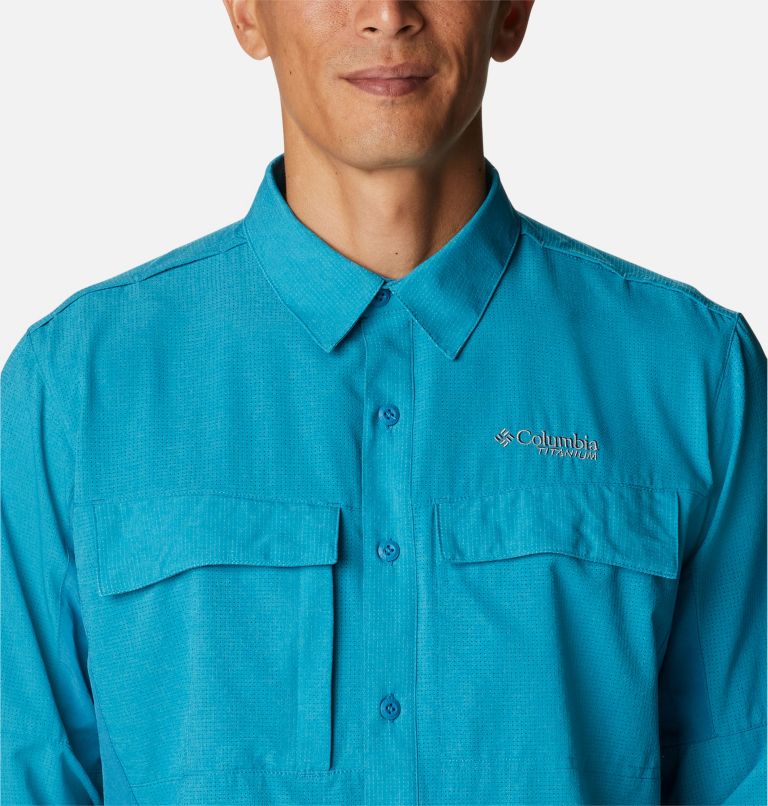Men's Titan Pass Irico Long Sleeve Shirt, Color: Deep Marine