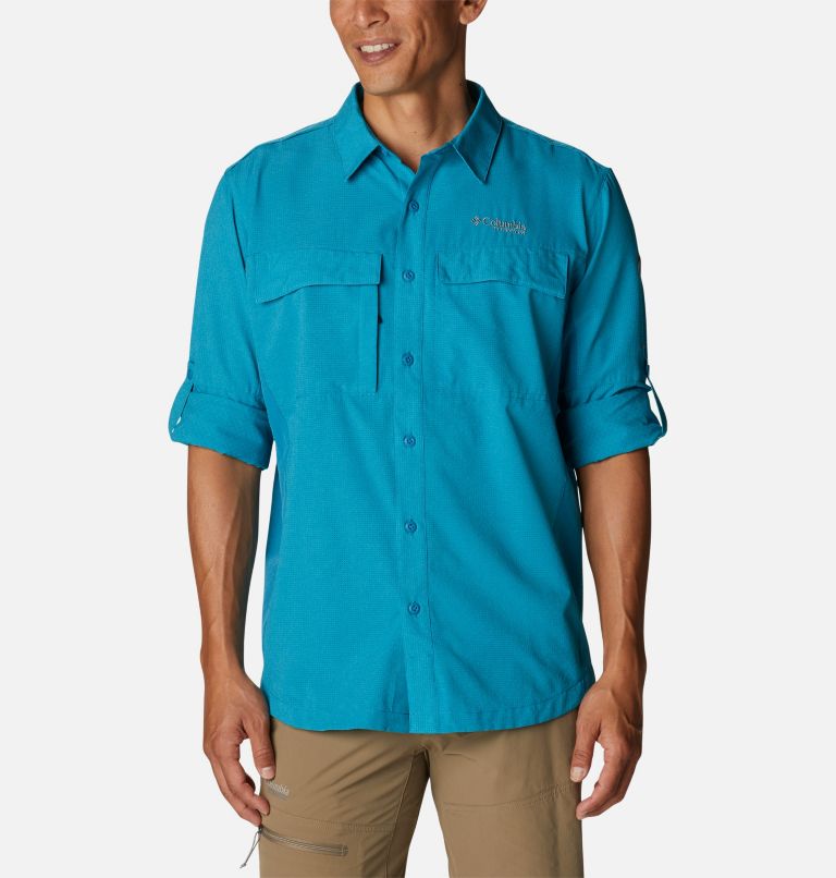 Men's Titan Pass Irico Long Sleeve Shirt, Color: Deep Marine, image 8