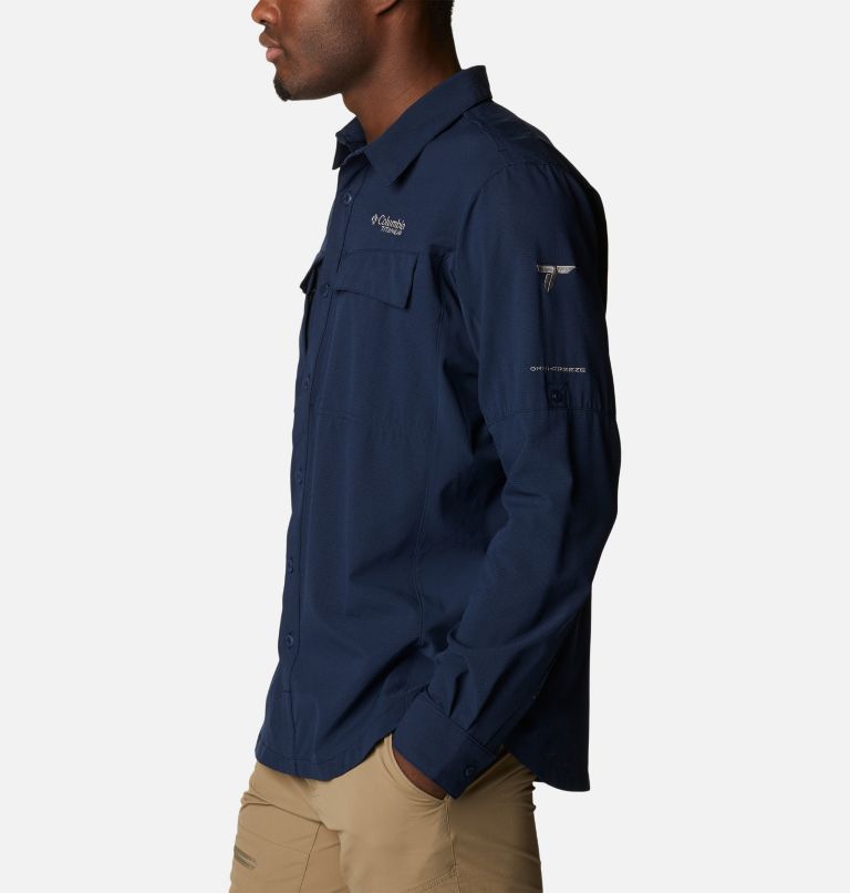 Men's Titan Pass Irico Long Sleeve Shirt, Color: Collegiate Navy