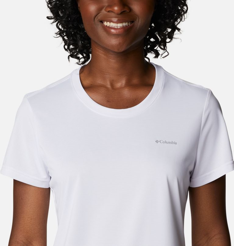 Women's Columbia Hike Short Sleeve Crew Shirt, Color: White, image 4