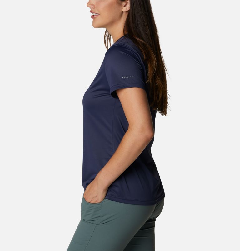 Thumbnail: Women's Columbia Hike Short Sleeve Crew Shirt, Color: Nocturnal, image 3