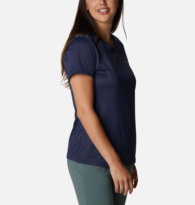 Women's Columbia Hike Short Sleeve Crew Shirt, Color: Nocturnal