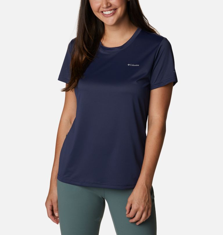 Thumbnail: Women's Columbia Hike Short Sleeve Crew Shirt, Color: Nocturnal, image 1