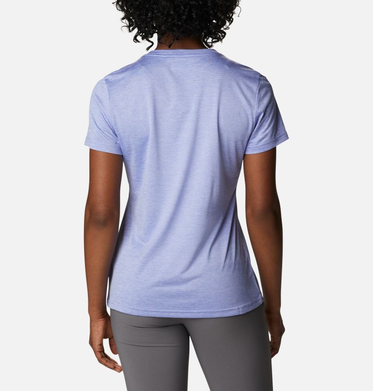 Women's Columbia Hike Short Sleeve Crew Shirt, Color: Serenity Heather, image 2