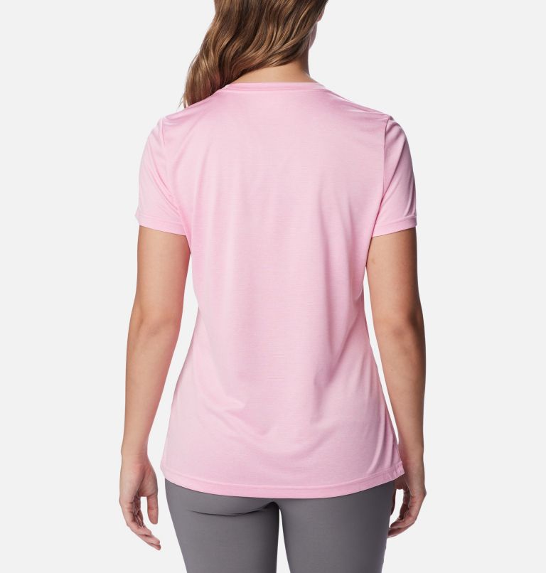 Women's Columbia Hike Short Sleeve Crew Shirt, Color: Wild Rose Heather, image 2