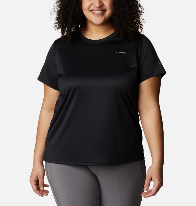 Women's Columbia Hike Short Sleeve Crew Shirt - Plus Size, Color: Black