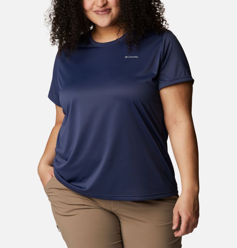 Women's Columbia Hike Short Sleeve Crew Shirt - Plus Size, Color: Nocturnal