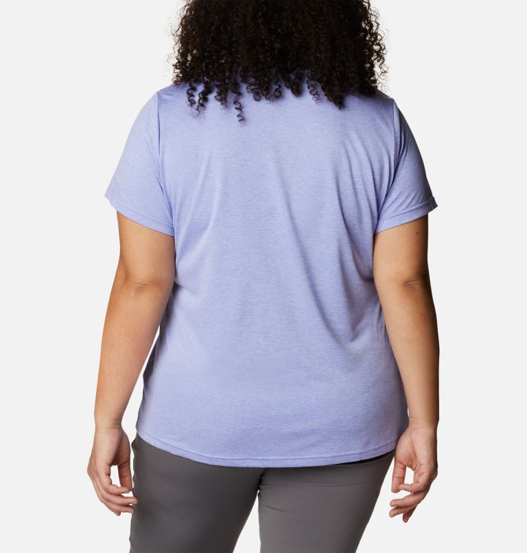 Women's Columbia Hike Short Sleeve Crew Shirt - Plus Size, Color: Serenity Heather