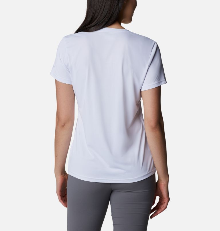 Camiseta con cuello en V Columbia Hike para mujer, Color: White, image 2