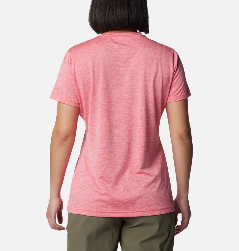 Camiseta con cuello en V Columbia Hike para mujer, Color: Juicy Heather, image 2