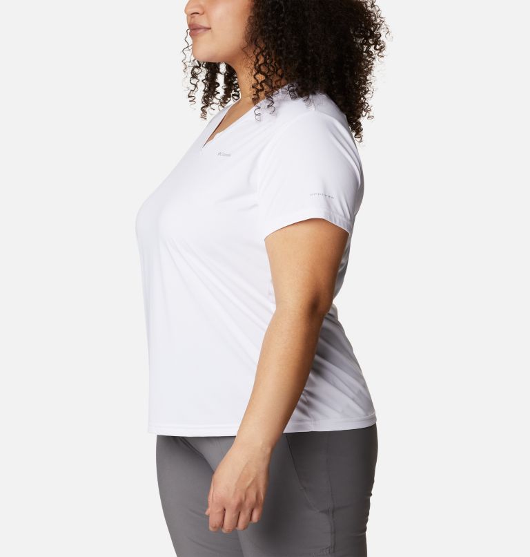 T-shirt col V à manches courtes Columbia Hike Femme - Grandes tailles, Color: White, image 3
