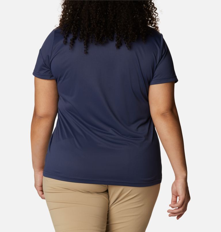 Women's Columbia Hike Short Sleeve V Neck Shirt - Plus Size, Color: Nocturnal