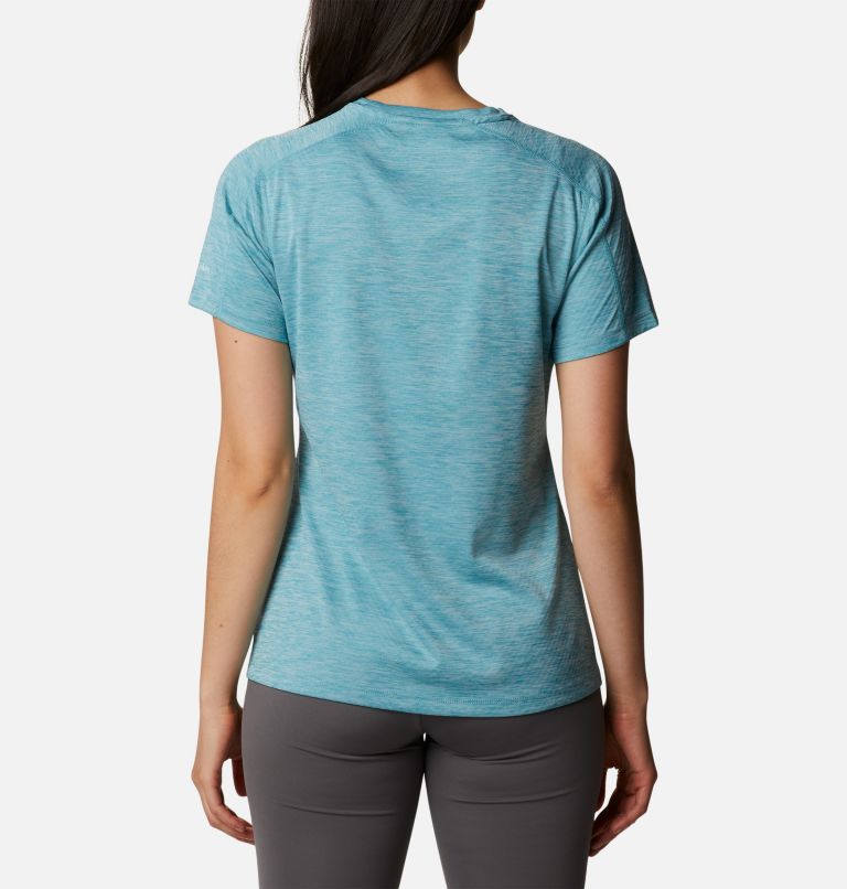 Thumbnail: Women's Zero Rules Technical Graphic T-Shirt, Color: Sea Wave Heather Gem Columbia, image 2