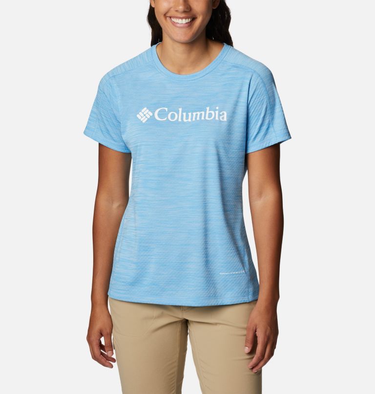 Zero Rules technisches T-Shirt für Frauen, Color: Vista Blue Hthr, CSC Branded Graphic, image 1