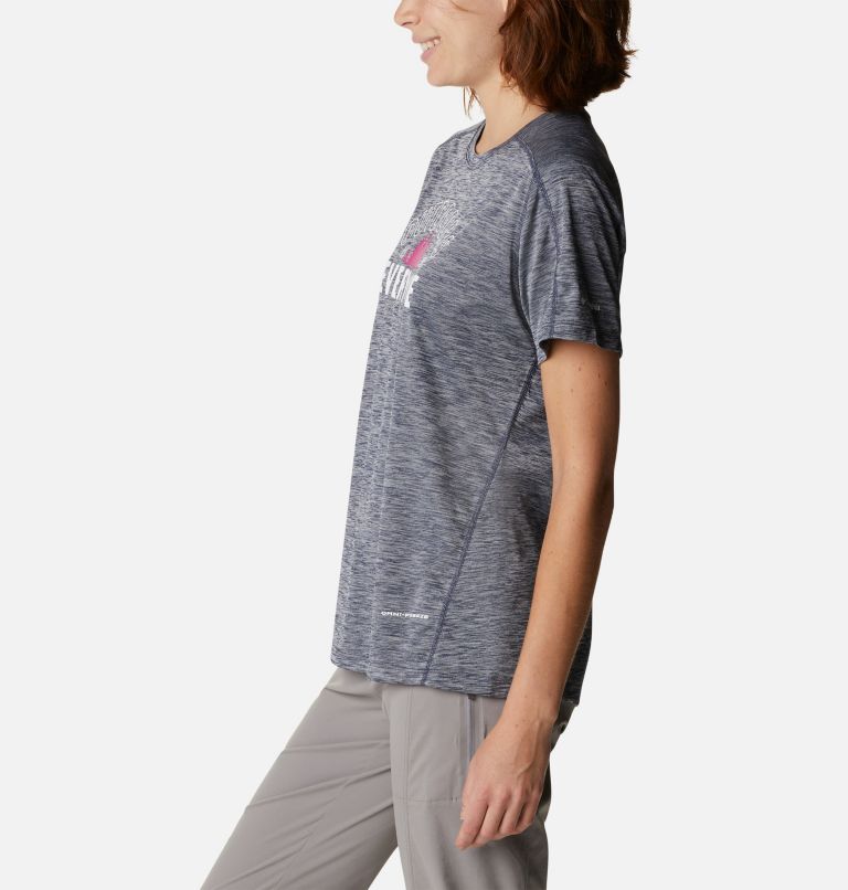 Women's Zero Rules Technical Graphic T-Shirt, Color: Nocturnal Heather Outdoor Everyone, image 3
