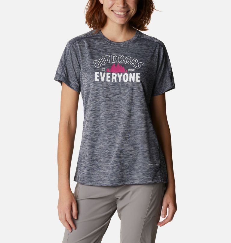 Women's Zero Rules Technical Graphic T-Shirt, Color: Nocturnal Heather Outdoor Everyone, image 1