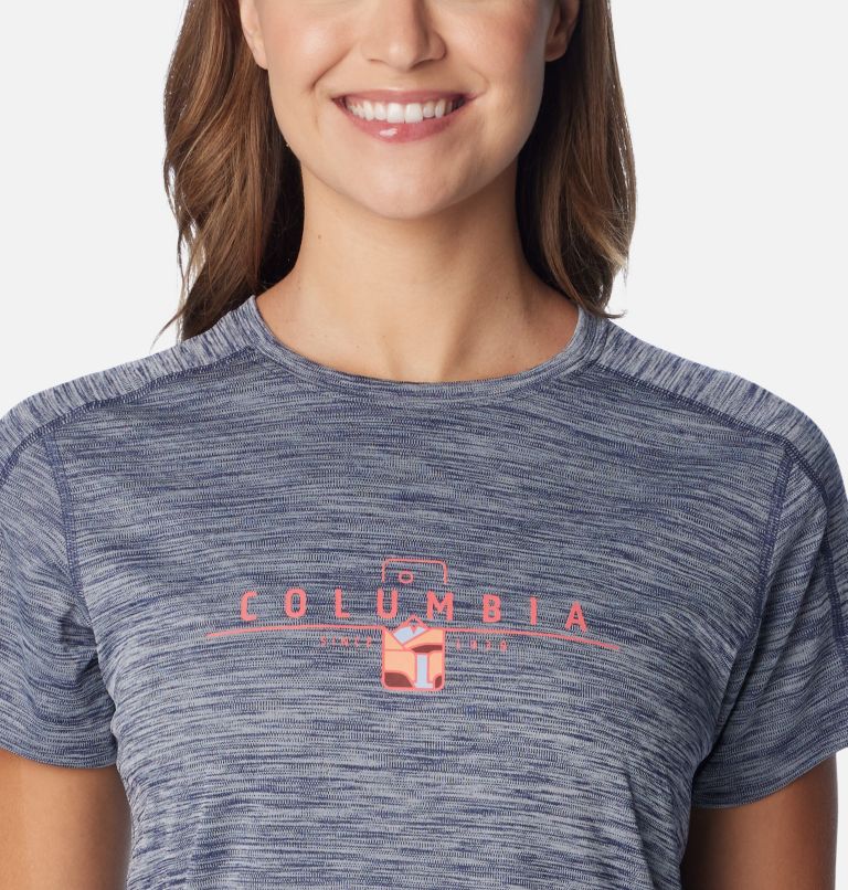 Women's Zero Rules Technical T-Shirt, Color: Nocturnal Heather, Nature Rules, image 4